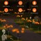 Halloween Decorations Outdoor, Pumpkin Solar-Lights for outside Halloween Decor, Waterproof 12LED Orange Scary Spooky Swaying Lamps for Garden, Yard, Patio, Pathway, Halloween Party Deco